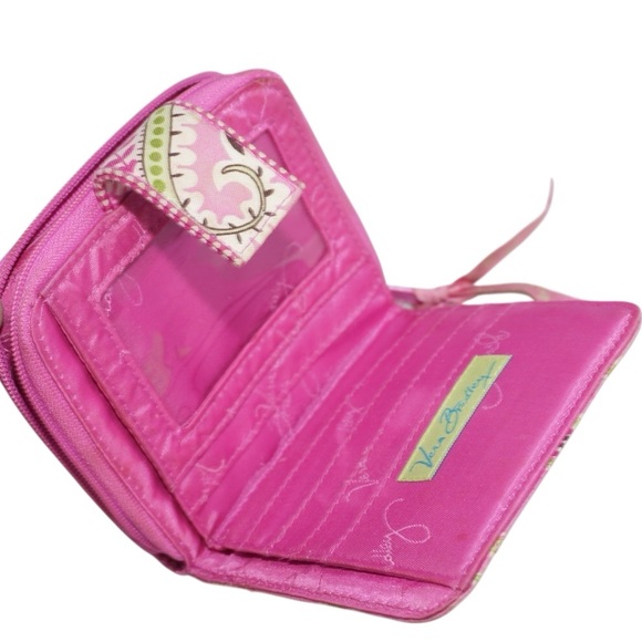 Vera Bradley BOGO FREE SALE Small Snap Wallet in Retired Bermuda Pink Pattern - Picture 5 of 9